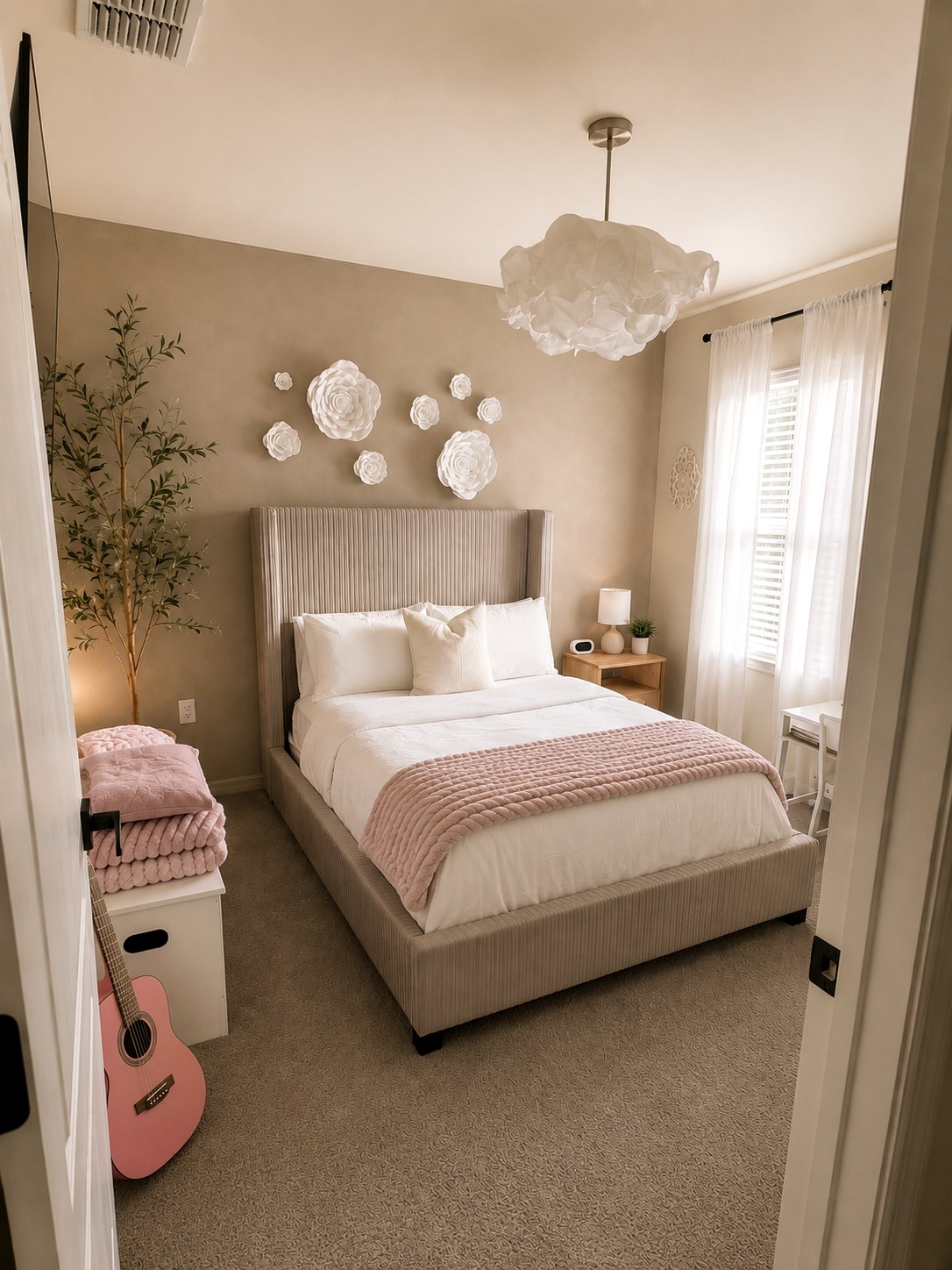 Blush neutral bedroom styled by Maison Vale Studio